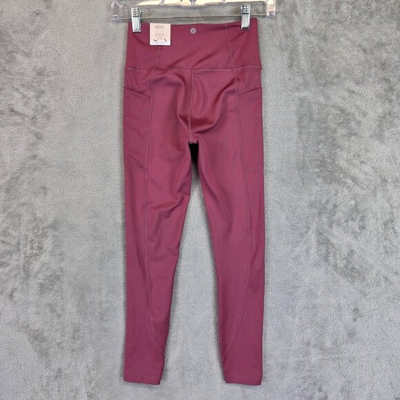 Victoria's Secret Sport Leggings Womens XS Short Mauve Essential 7/8 Pockets - Picture 9 of 13
